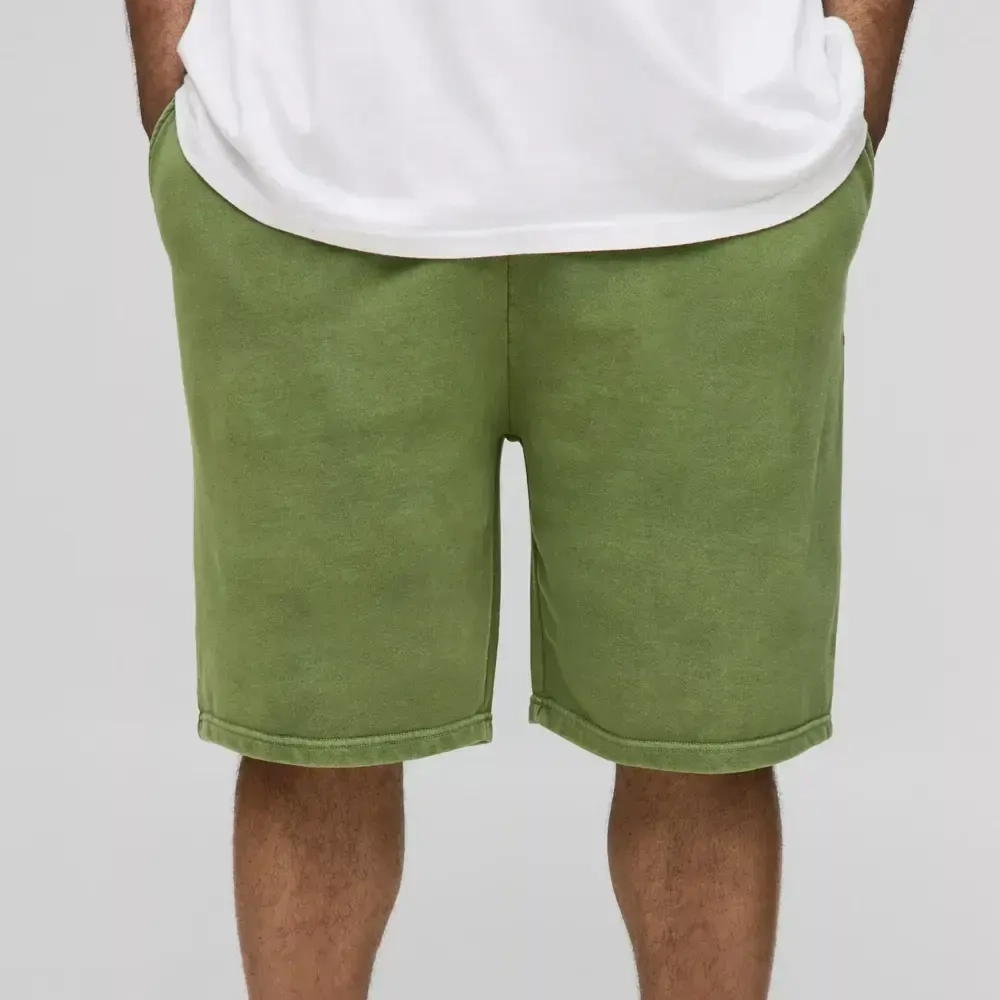 Plus Loose Fit Acid Wash Jersey Shorts - Image 2
