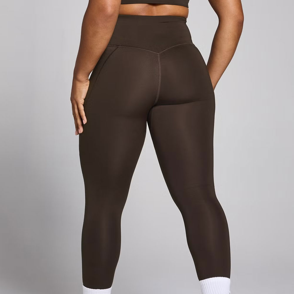 Graphic Training Leggings – Coffee - Image 2