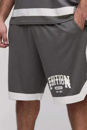Plus Varsity Mesh Basketball Loose Fit Shorts